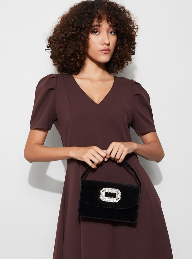 CODE Embellished Envelope Clutch