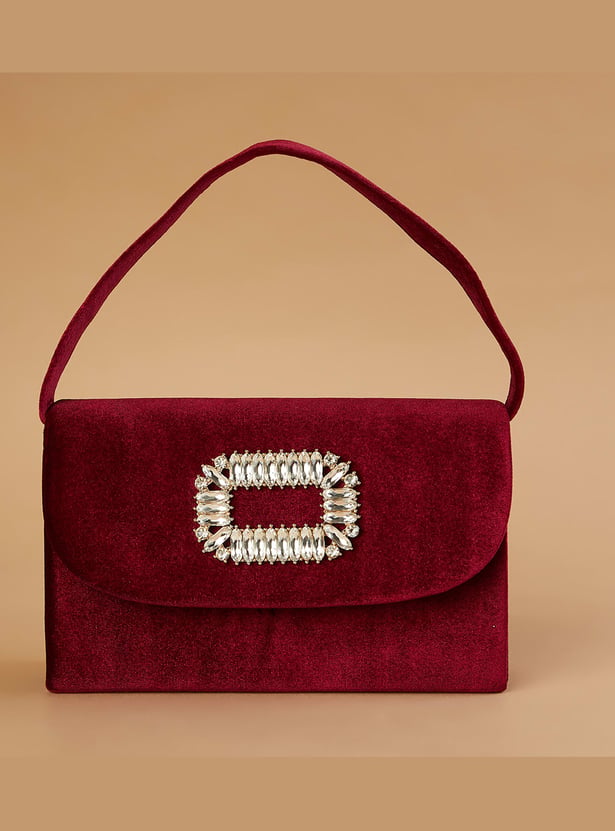 CODE Embellished Envelope Clutch