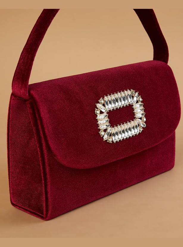CODE Embellished Envelope Clutch
