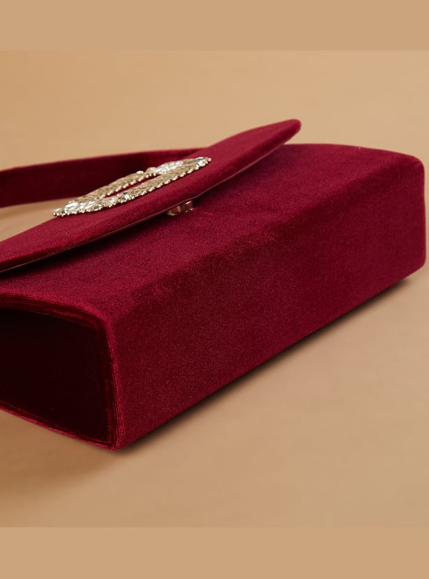 CODE Embellished Envelope Clutch