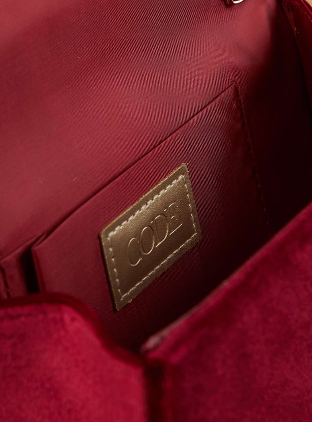 CODE Embellished Envelope Clutch