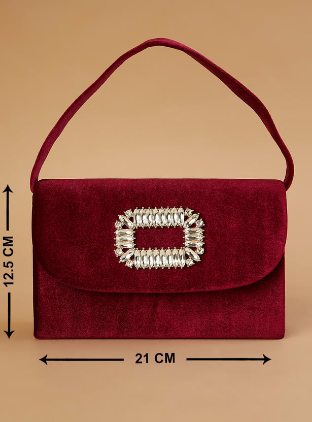 CODE Embellished Envelope Clutch