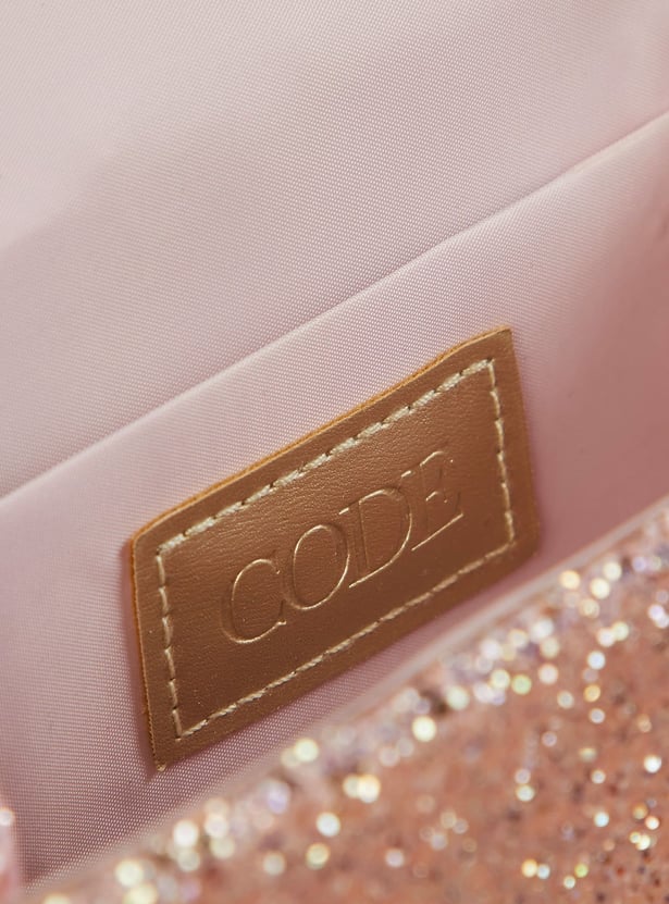 CODE Embellished Envelope Clutch
