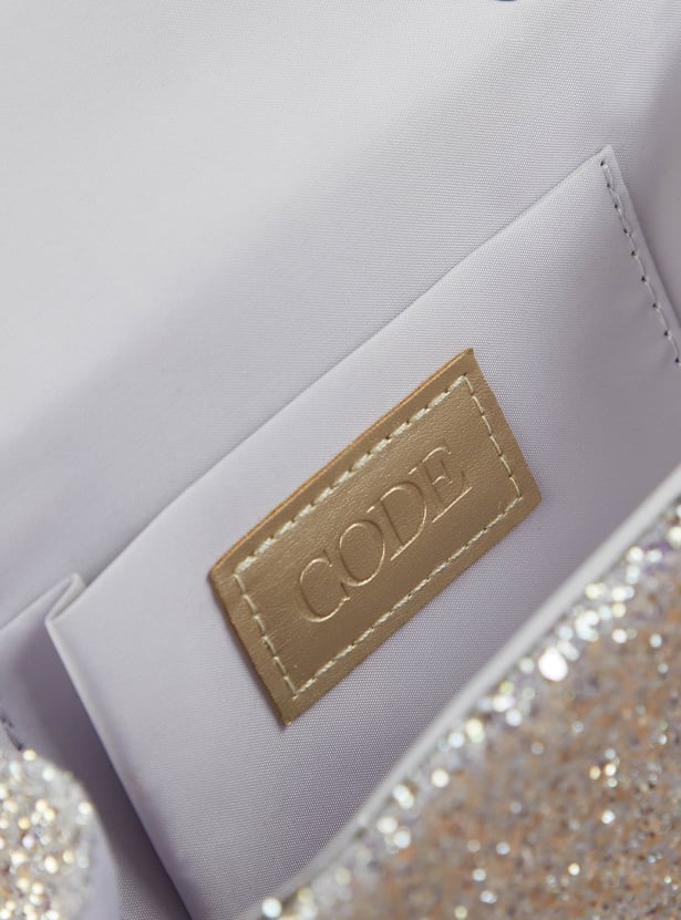 CODE Embellished Envelope Clutch