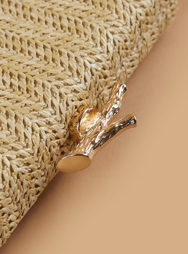 CODE Woven Design Box Clutch