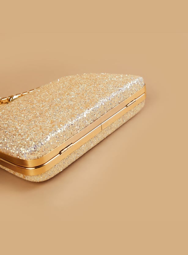 CODE Embellished Box Clutch