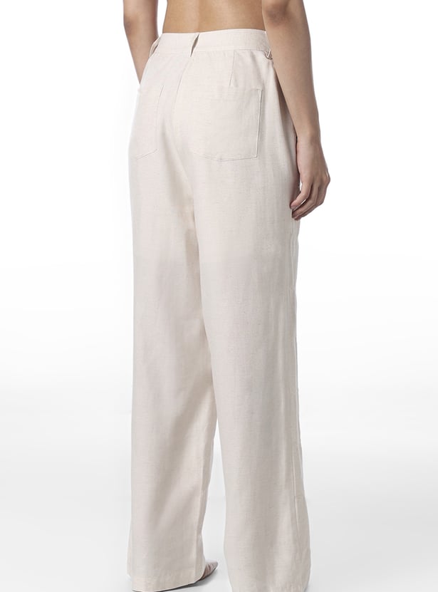 ONLY Embroidered Straight Fit Trousers