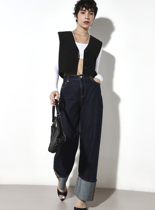 ONLY Darkwashed Straight Fit Jeans