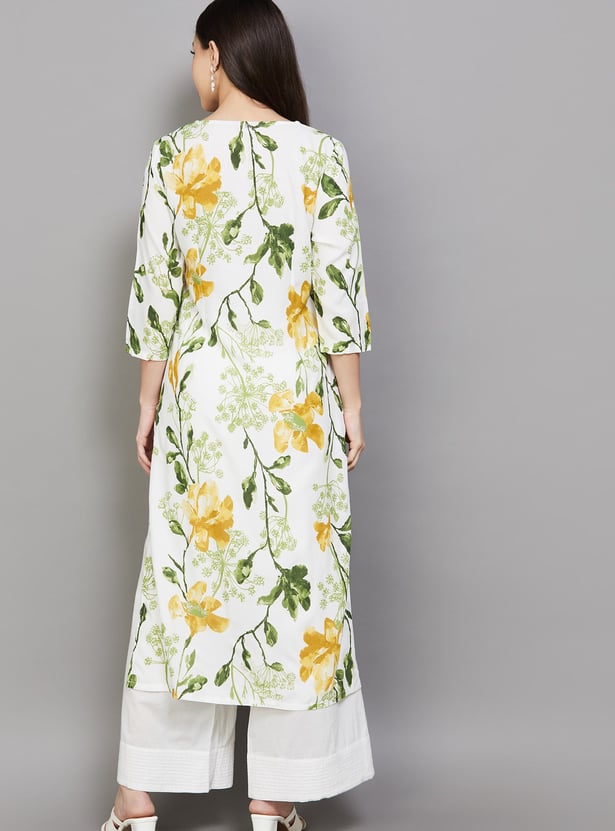 W Floral Print Straight Kurta