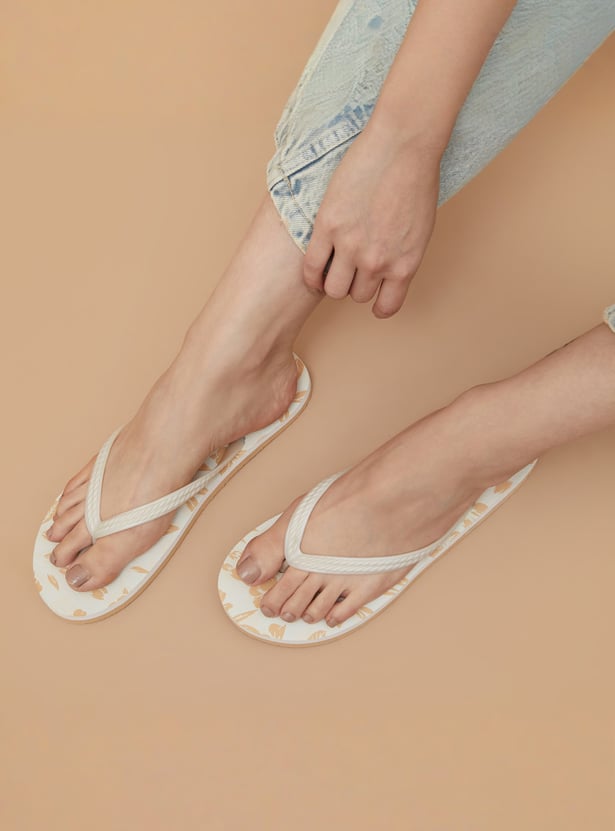 GINGER Floral Print Flip Flops