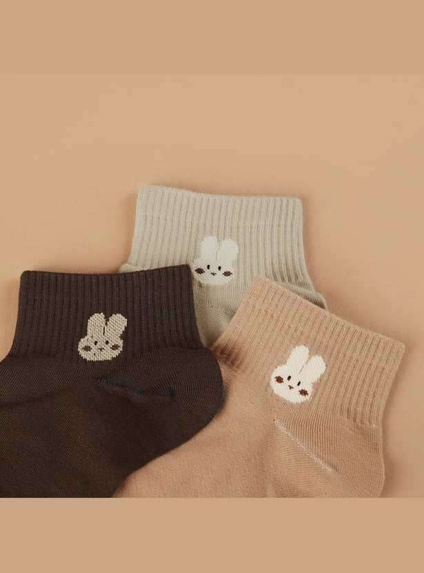 GINGER Assorted Ankle Length Socks - Pack of 3