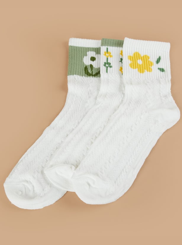 GINGER Patterned Ankle-length Socks - Pack of 3