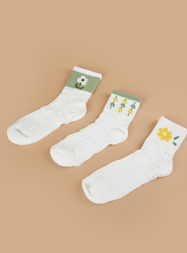 GINGER Patterned Ankle-length Socks - Pack of 3