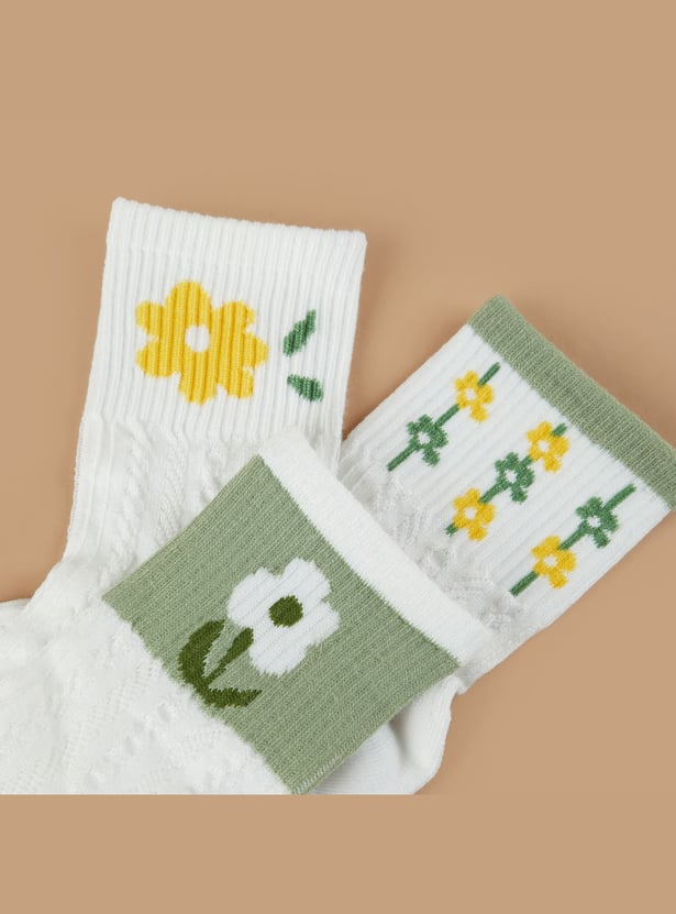 GINGER Patterned Ankle-length Socks - Pack of 3