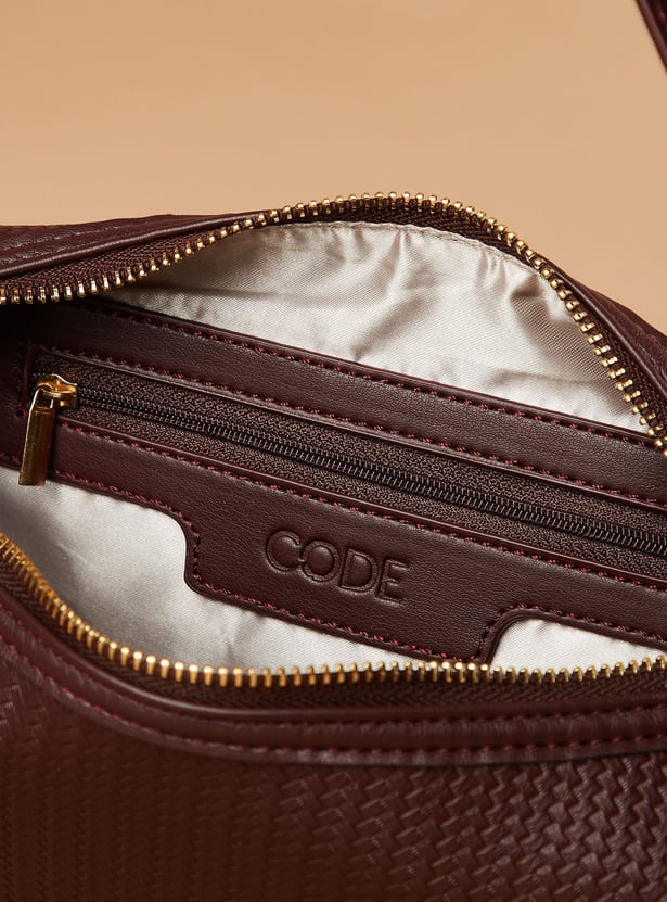 CODE Textured Shoulder Bag