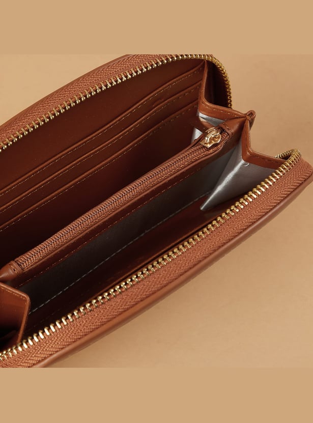 GINGER Woven Zip-Around Wallet