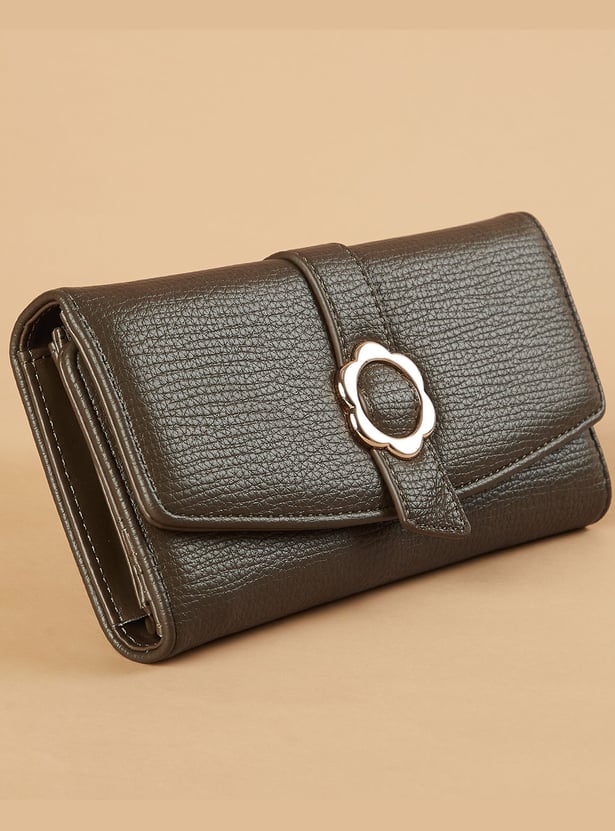 GINGER Textured Tri-Fold Wallet