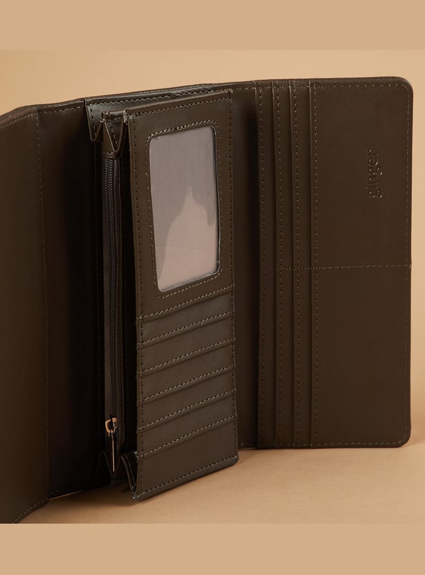 GINGER Textured Tri-Fold Wallet