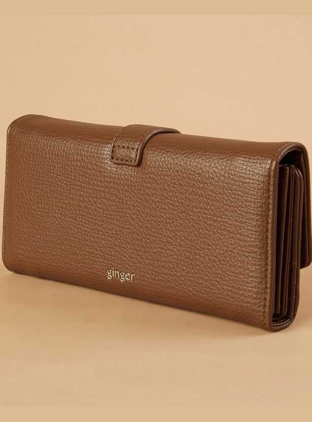 GINGER Textured Tri-Fold Wallet