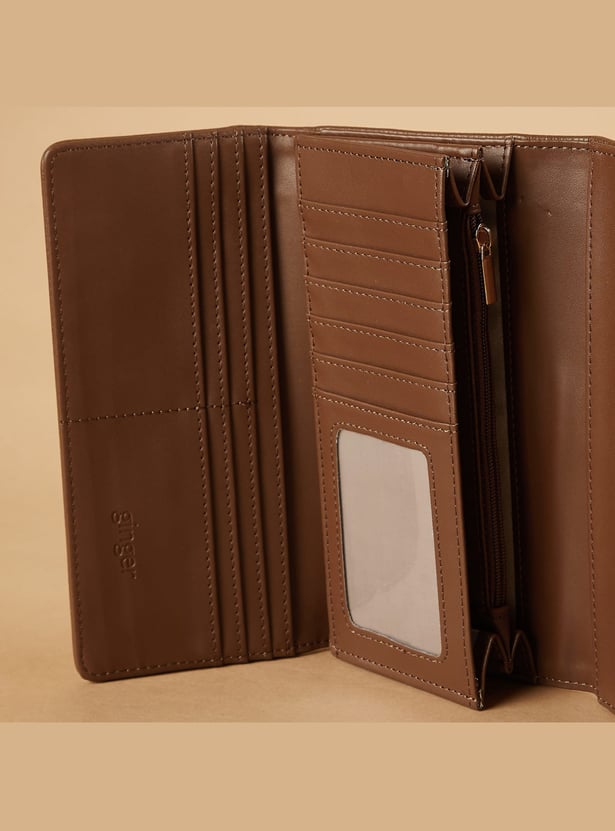 GINGER Textured Tri-Fold Wallet