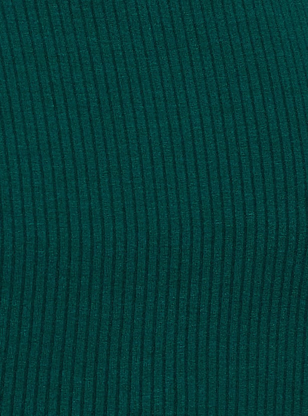CODE Ribbed Scoop Neck Top
