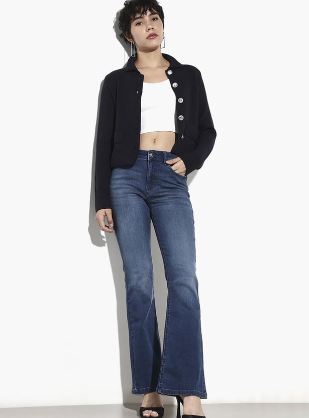 ONLY Stonewashed Bootcut Jeans