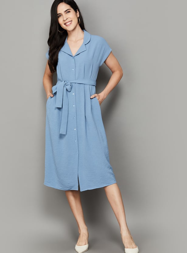 VAN HEUSEN Solid Shirt Dress