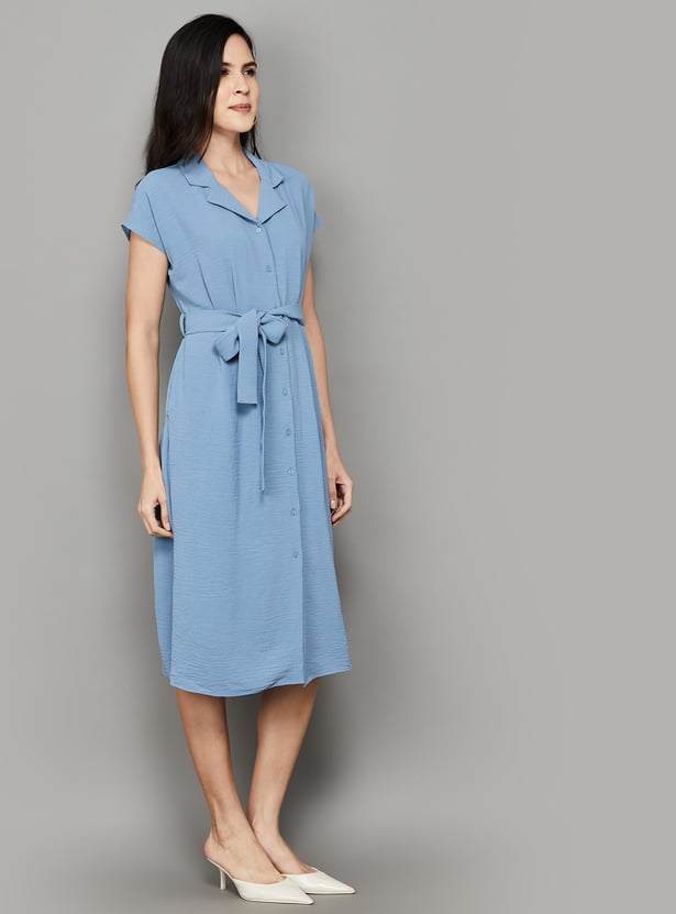 VAN HEUSEN Solid Shirt Dress