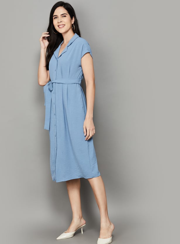 VAN HEUSEN Solid Shirt Dress