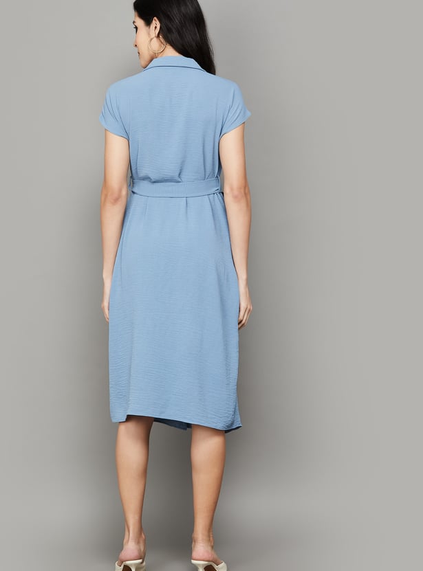 VAN HEUSEN Solid Shirt Dress