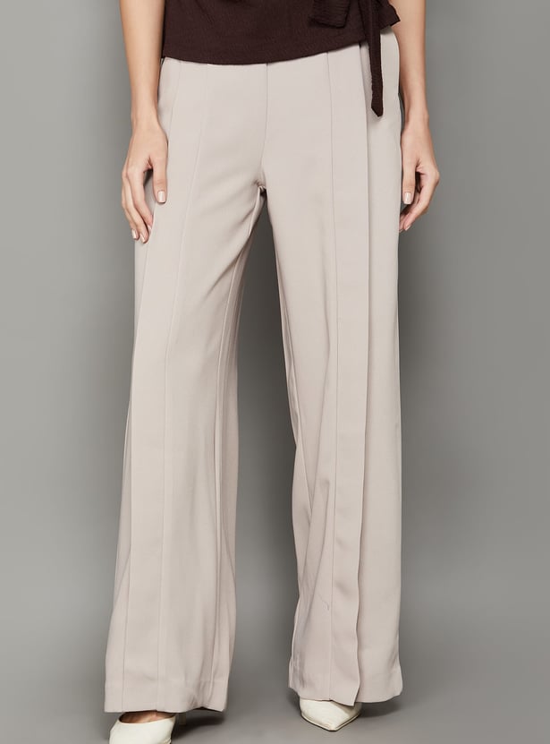 VAN HEUSEN Pintuck Wide Leg Trousers