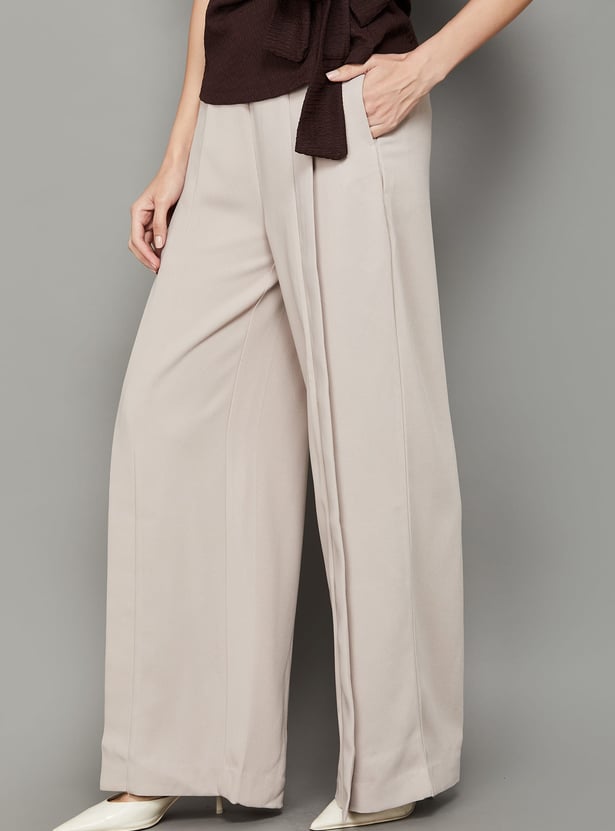 VAN HEUSEN Pintuck Wide Leg Trousers