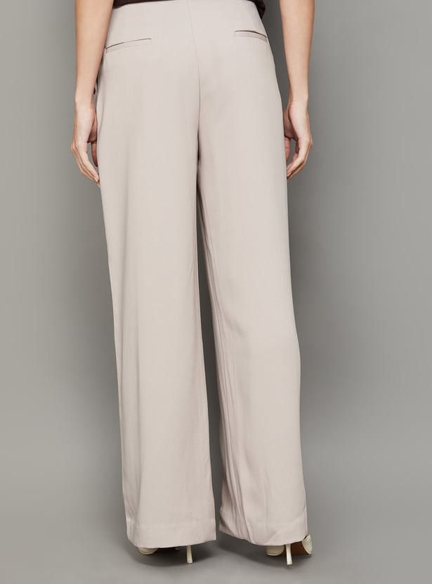 VAN HEUSEN Pintuck Wide Leg Trousers