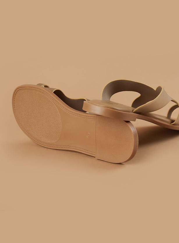 GINGER Metallic Ring Toe Flats