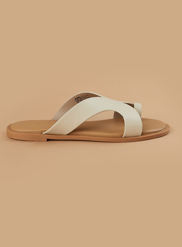 GINGER Solid Ring Toe Flats