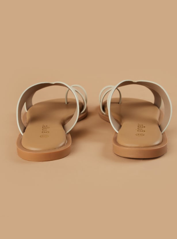 GINGER Solid Ring Toe Flats
