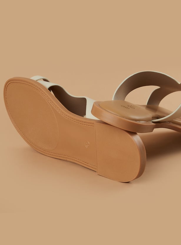 GINGER Solid Ring Toe Flats
