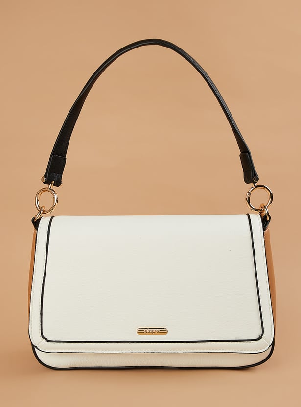 GINGER Contrast Panel Shoulder Bag
