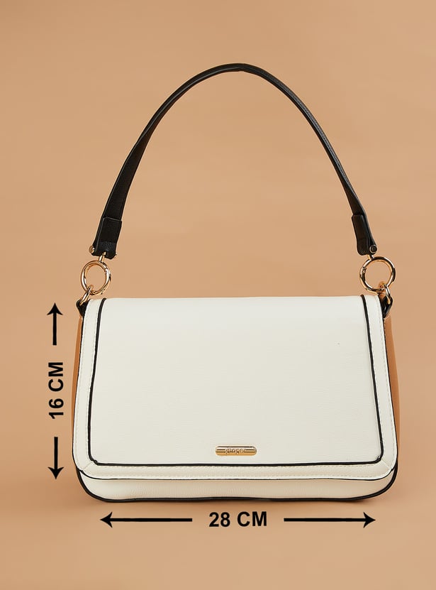 GINGER Contrast Panel Shoulder Bag