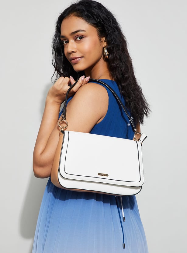 GINGER Contrast Panel Shoulder Bag