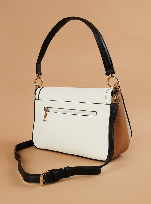 GINGER Contrast Panel Shoulder Bag