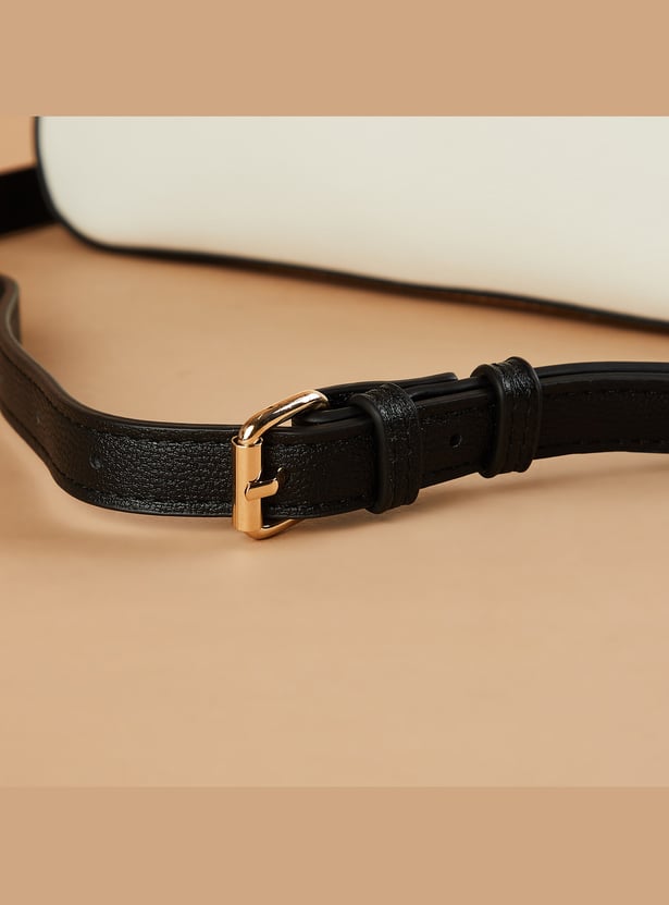 GINGER Contrast Panel Shoulder Bag