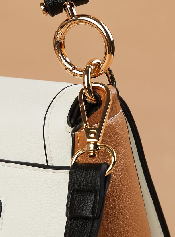 GINGER Contrast Panel Shoulder Bag