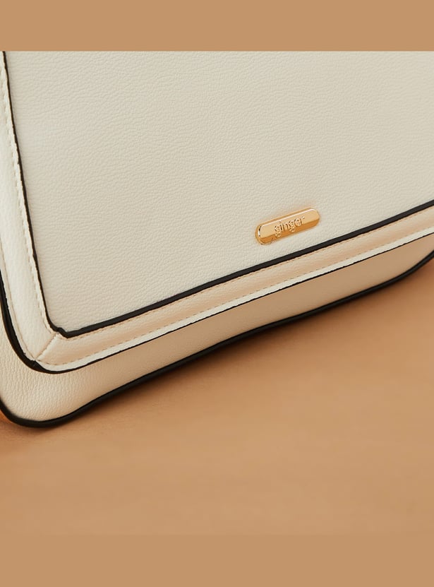 GINGER Contrast Panel Shoulder Bag
