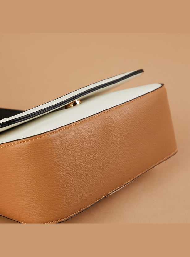 GINGER Contrast Panel Shoulder Bag
