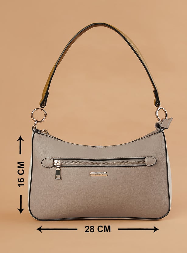 GINGER Contrast Panel Shoulder Bag