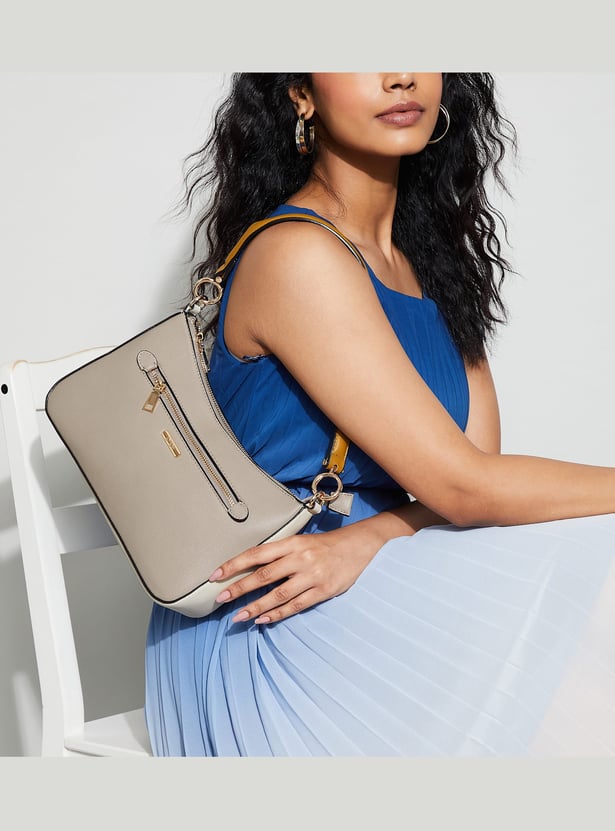 GINGER Contrast Panel Shoulder Bag