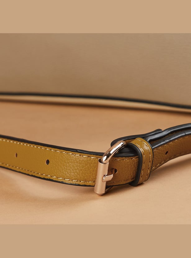 GINGER Contrast Panel Shoulder Bag