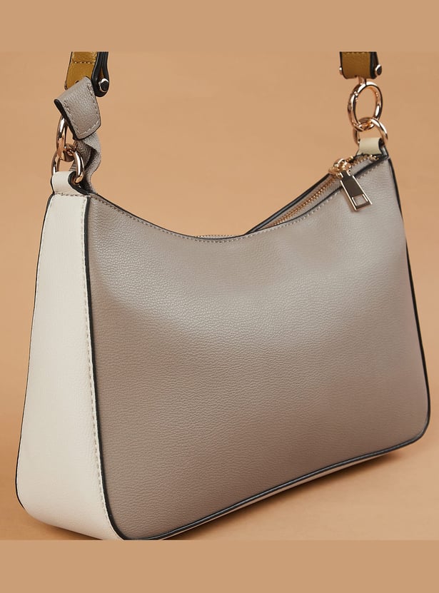 GINGER Contrast Panel Shoulder Bag