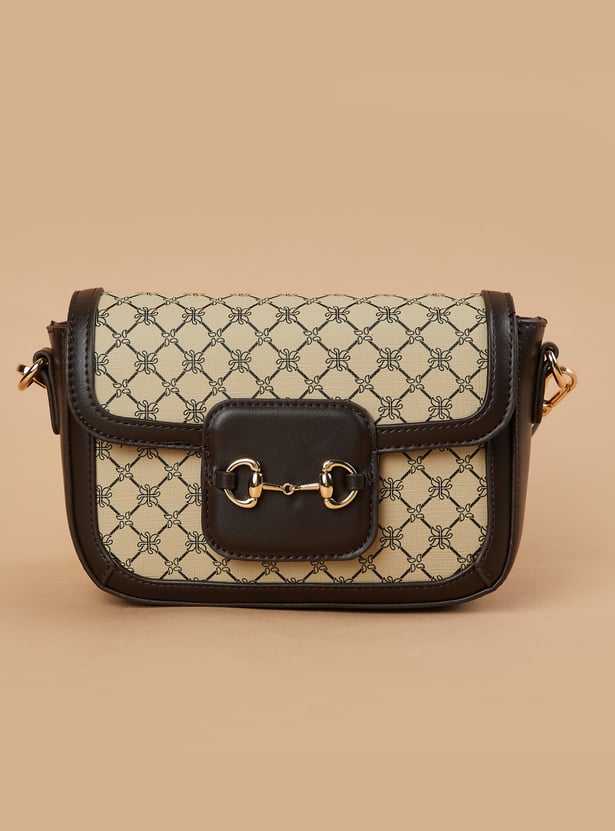 CODE Geometric Print Sling Bag